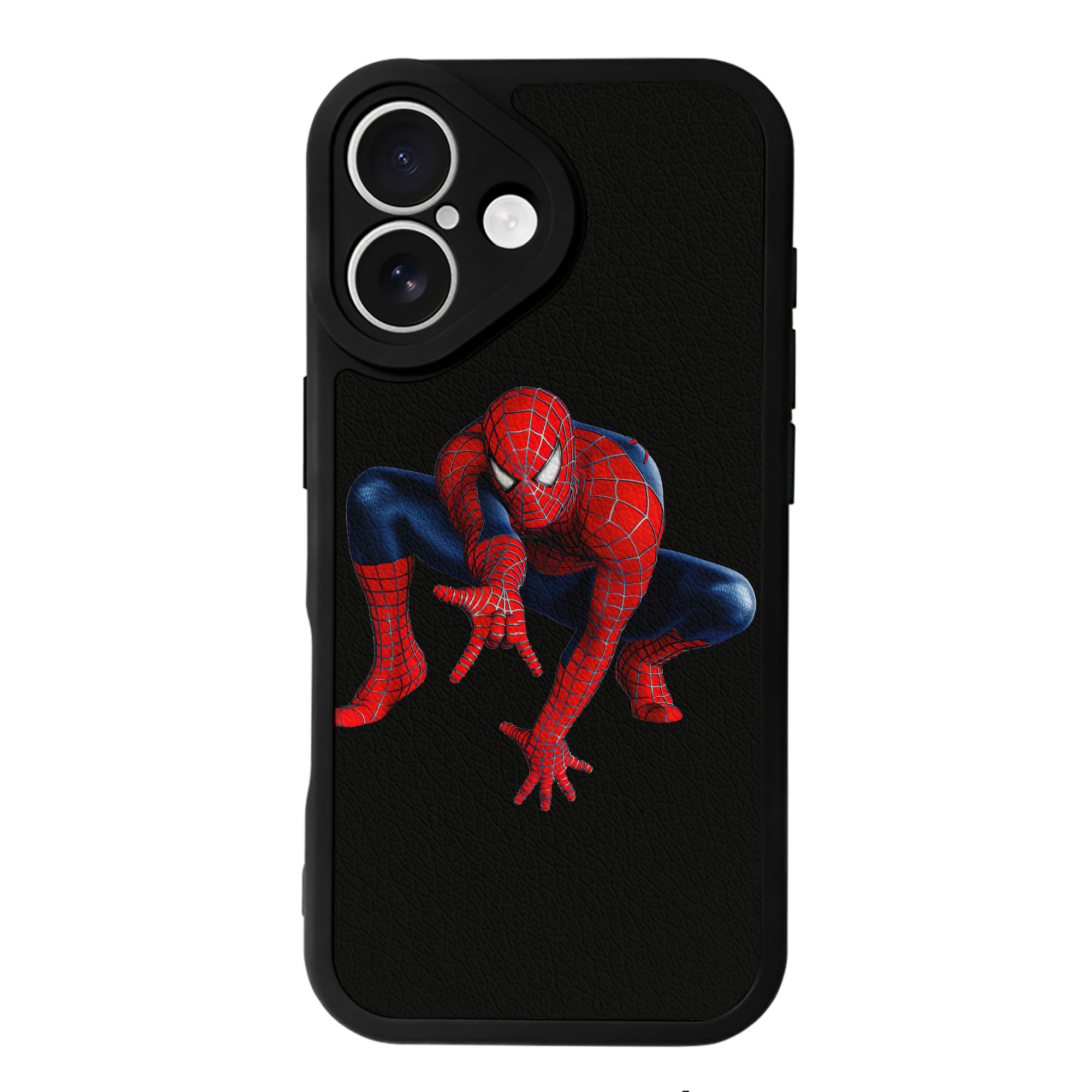 （画像用） Spider Man スパイダーマン 【iPhone 16シリーズ対応】シリコンスマホケース（レザー調） 材質：シリコン